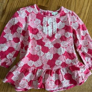 Boutique brand- Le Top long sleeve floral shirt